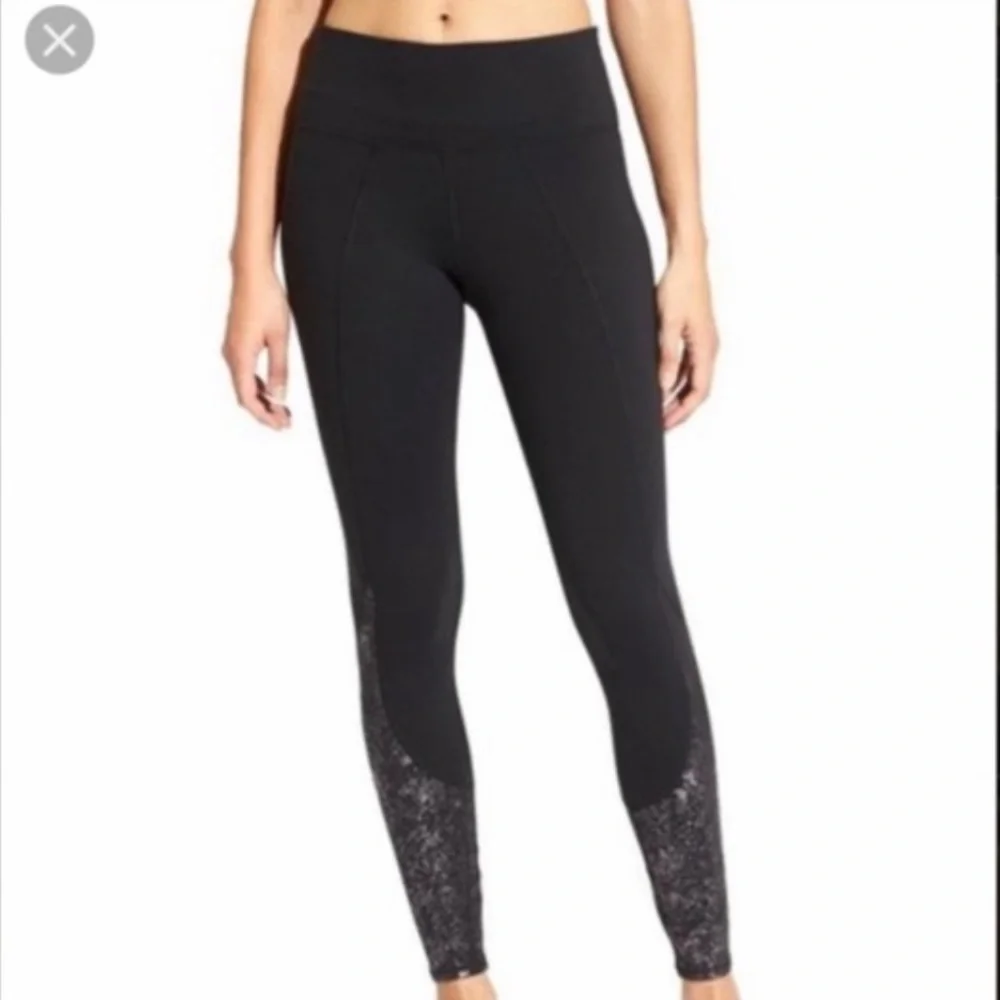 Athleta High Rise Crackle Flow Chaturanga Leggings - Picture 2 of 9